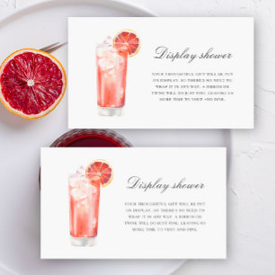 Cocktail Citrus - Bruiloftsshower Informatiekaartje