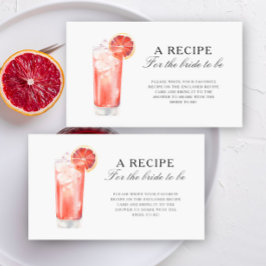 Cocktail Citrus - Recept voor de aanstaande bruid Informatiekaartje