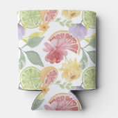Cocktail Citrus Waterverf Floral Wedding Monogram Blikjeskoeler (Achterkant)