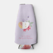 Cocktail Citrus Waterverf Floral Wedding Monogram Flesjeskoeler (Voorkant)