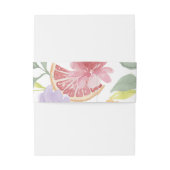 Cocktail Citrus Waterverf Floral Wedding Monogram Uitnodigingen Wikkel (Achterkant Voorbeeld)