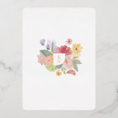 Cocktail Citrus Wedding Waterverf Floral Paradise Folie Uitnodiging (Achterkant)