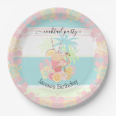 Cocktail Citrus Zomer Zwembad Party Strand Tropisc Papieren Bordje (Voorkant)