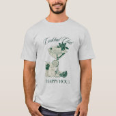 "Cocktail Club Happy Hour" Retro Drink Lovers Tee T-shirt (Voorkant)