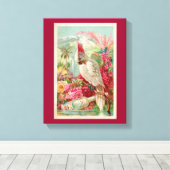 COCKTAIL COCKATOO PINK COCKATOO RETRO PRINT (Insitu (Houten vloer))
