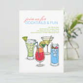 Cocktail Collectie Invitation Kaart (Staand voorkant)