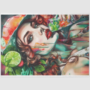 Cocktail Cutie Mojito Decoupage Papier