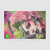 Cocktail Cuties - Roze Mojito Graffiti Decoupage Tissuepapier (Voorkant)