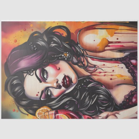 Cocktail Cuties Sangria Decoupage Papier (Voorkant)