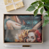 Cocktail Cuties - Whiskey Vrouw Decoupage Tissuepapier (Geschenk)