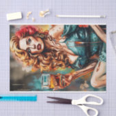 Cocktail Cuties - Whiskey Vrouw Decoupage Tissuepapier (Craft)