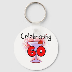 Cocktail die 60 T-shirts en Giften vieren Sleutelhanger