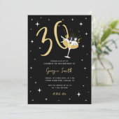 Cocktail Dirty Thirty Adult 30ste verjaardagsfeest Kaart (Staand voorkant)