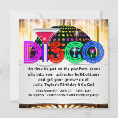 Cocktail Disco Dansfeest Uitnodigingen (Achterkant)