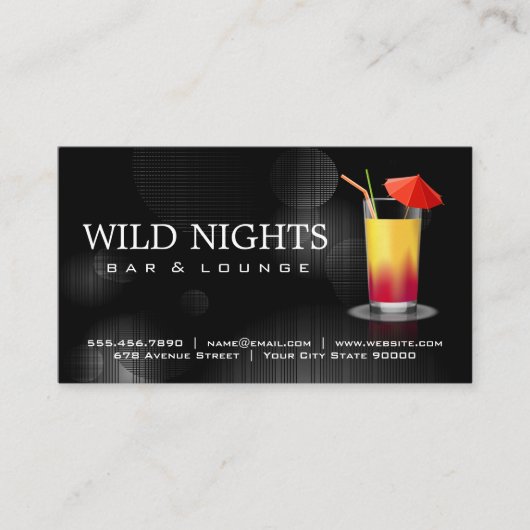 Cocktail drank | Bartender Visitekaartje (Voorkant)