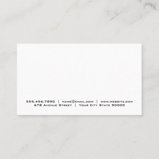 Cocktail drank | Club | Bar Visitekaartje (Achterkant)