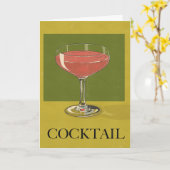 Cocktail drank kaart (Gele Bloem)
