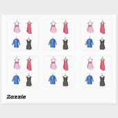 Cocktail Dress-jurken kleding Boutique-Mode Vierkante Sticker (Vel)