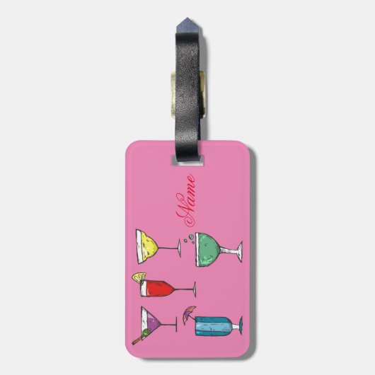 Cocktail Drink Assortment Thunder_Cove Bagagelabel (Achterkant verticaal)