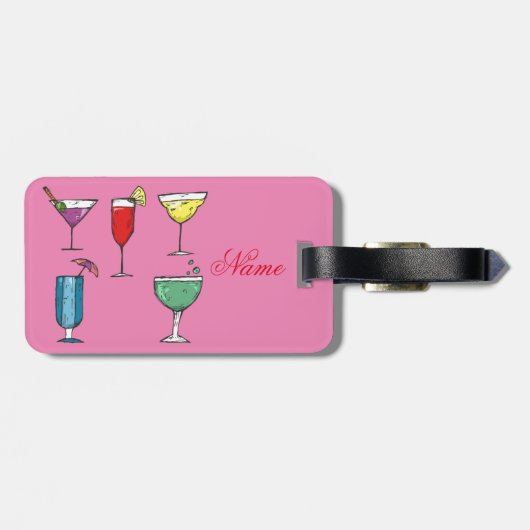 Cocktail Drink Assortment Thunder_Cove Bagagelabel (Achterkant horizontaal)