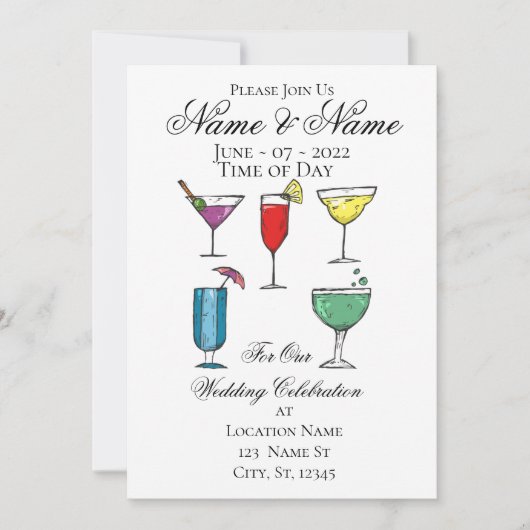 Cocktail Drink Assortment Thunder_Cove Kaart (Voorkant)