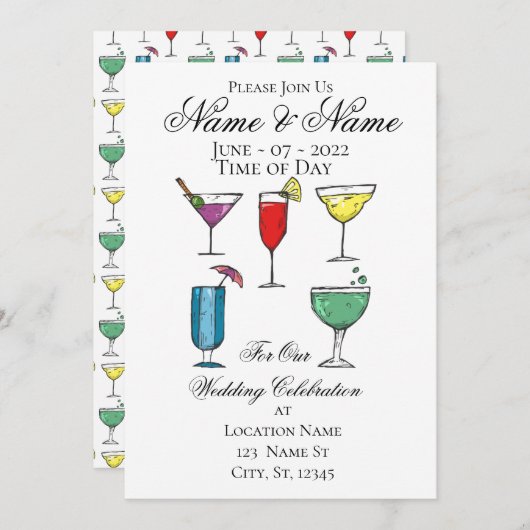 Cocktail Drink Assortment Thunder_Cove Kaart (Voorkant / Achterkant)