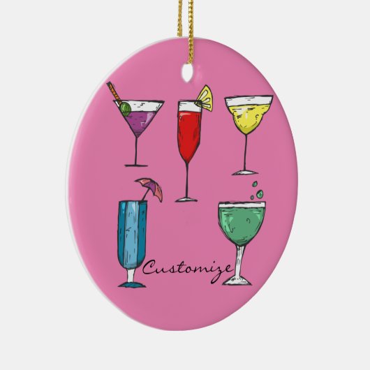 Cocktail Drink Assortment Thunder_Cove Keramisch Ornament (Rechts)