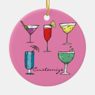 Cocktail Drink Assortment Thunder_Cove Keramisch Ornament