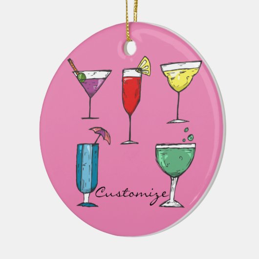 Cocktail Drink Assortment Thunder_Cove Keramisch Ornament (Links)