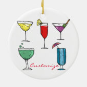 Cocktail Drink Assortment Thunder_Cove Keramisch Ornament (Achterkant)