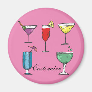 Cocktail Drink Assortment Thunder_Cove Magneet