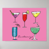 Cocktail Drink Assortment Thunder_Cove Poster (Voorkant)