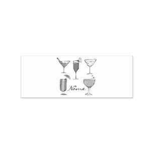 Cocktail Drink Assortment Thunder_Cove Rubberstempel