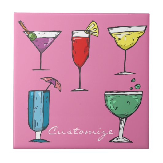 Cocktail Drink Assortment Thunder_Cove Tegeltje (Voorkant)