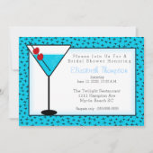 Cocktail Drink Bridal Shower Invitation Kaart (Voorkant)