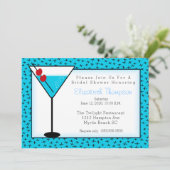 Cocktail Drink Bridal Shower Invitation Kaart (Staand voorkant)