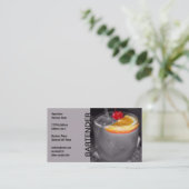 Cocktail Drink Foto Pub Bar | Bartender Gray Visitekaartje (Staand voorkant)