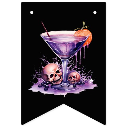 Cocktail Drink Halloween Party Banner (Tweede vlag)