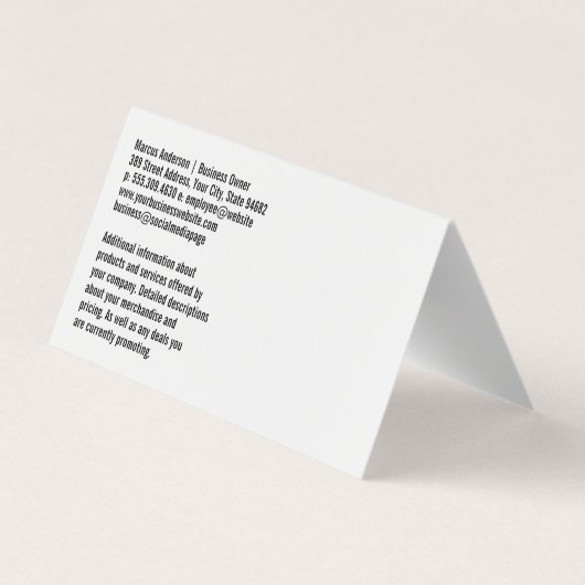 Cocktail Drink Illustration | Lounge Bar Visitekaartje (Achterkant)