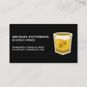 Cocktail Drink Logo/QR Barcode Visitekaartje (Achterkant)