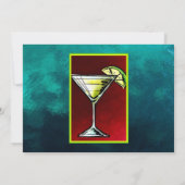 Cocktail Drink met een plak Limoen tijd Kaart (Achterkant)