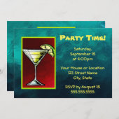 Cocktail Drink met een plak Limoen tijd Kaart (Voorkant / Achterkant)