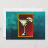 Cocktail-Drink met een stuk Limoen generische part Kaart (Achterkant)