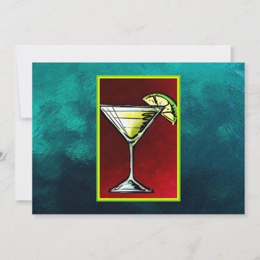 Cocktail-Drink met een stuk Limoen generische part Kaart (Achterkant)