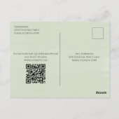 Cocktail Drink QR Code Feest Website Vooraf Geadre Briefkaart (Achterkant)