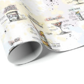 Cocktail Drink Recipe Design Cadeaupapier (Rol Hoek)