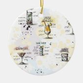 Cocktail Drink Recipe Design Keramisch Ornament (Voorkant)