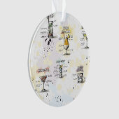 Cocktail Drink Recipe Design Ornament (voorkant)