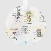 Cocktail Drink Recipe Design Ornament (achterkant)