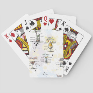 Cocktail Drink Recipe Design Speelkaarten